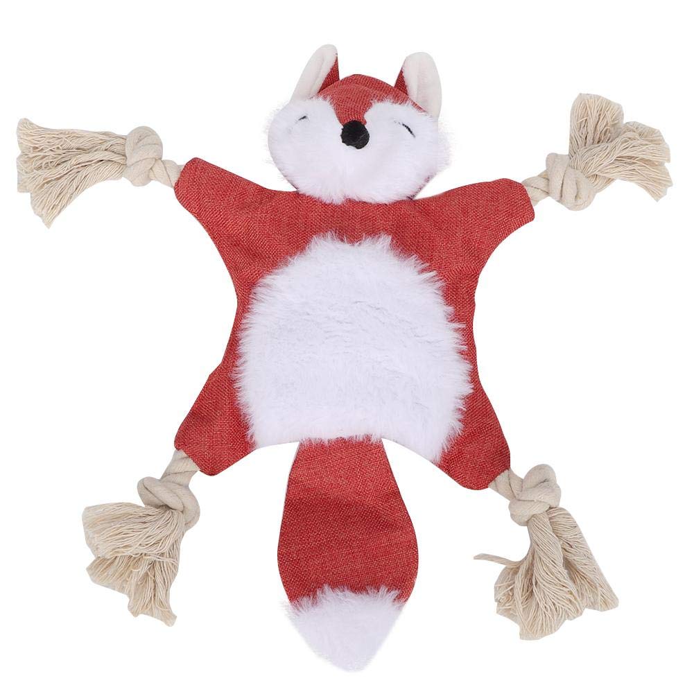 Durable Pet Plush Sounding Toy with Crinkle Paper - Interactive Chewing & Biting Training Toy for Dogs | Teeth Cleaning & Protection | Red | Perfect for Playtime, Training & Dental Care