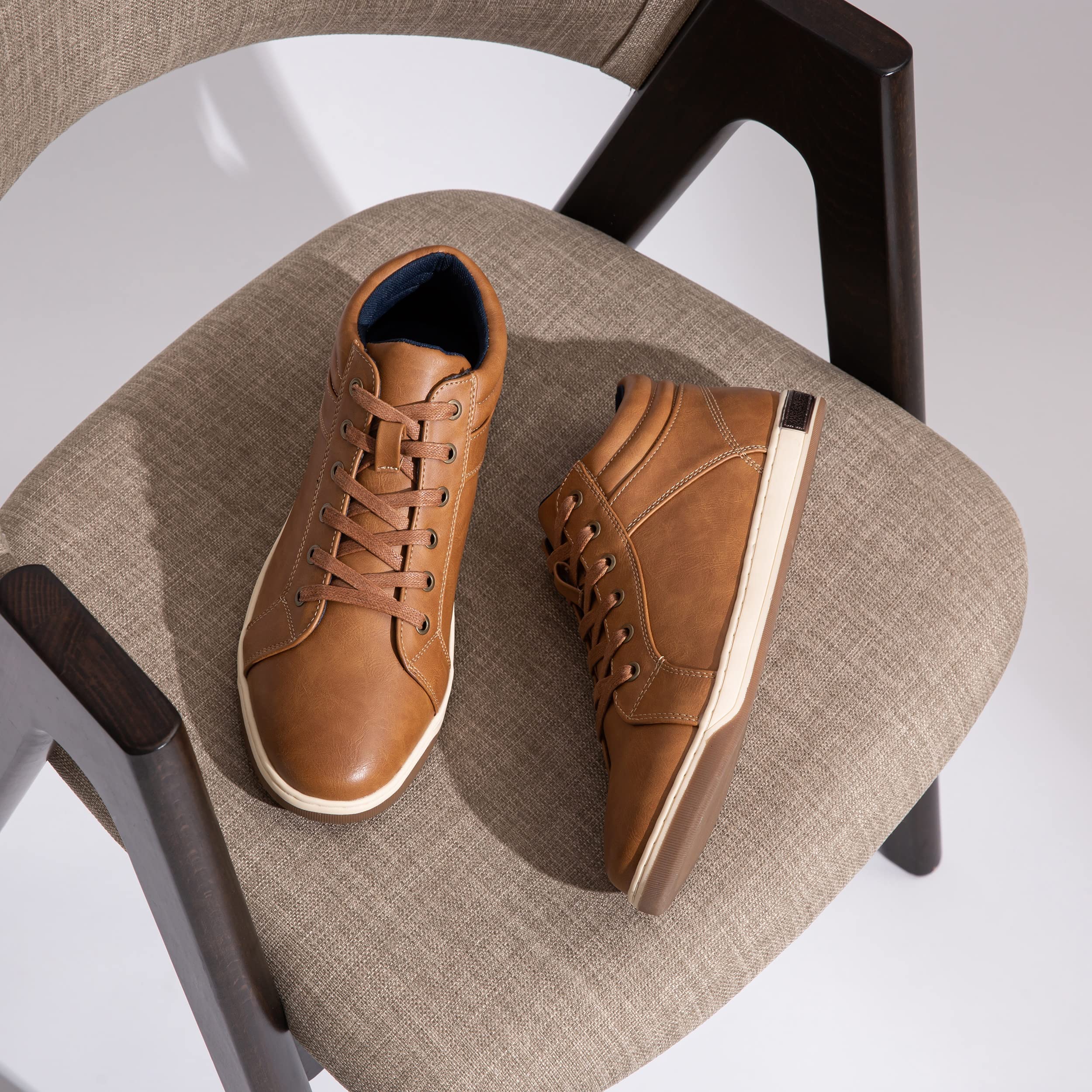 Jousen Men's High Top Fashion Sneakers - Casual Dress Shoes for Men | Comfortable Walking & Work Shoes for Business, Dating & Daily Wear