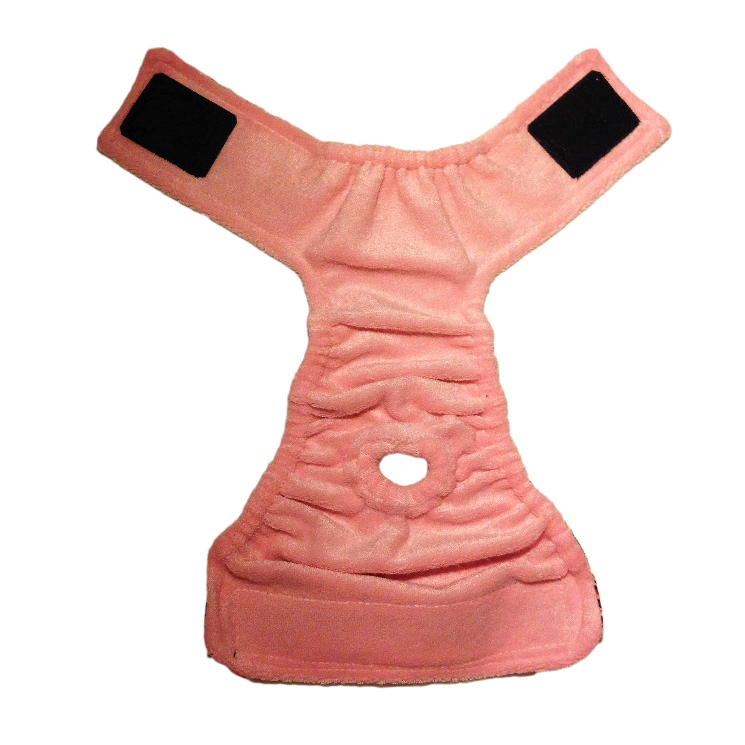 Premium Waterproof Cat Diapers for Incontinence, Spraying & Piddling - Made in USA - Soft Pink Square Windows Design - Perfect for Elderly, Post-Surgery & Special Needs Cats at Home or Travel