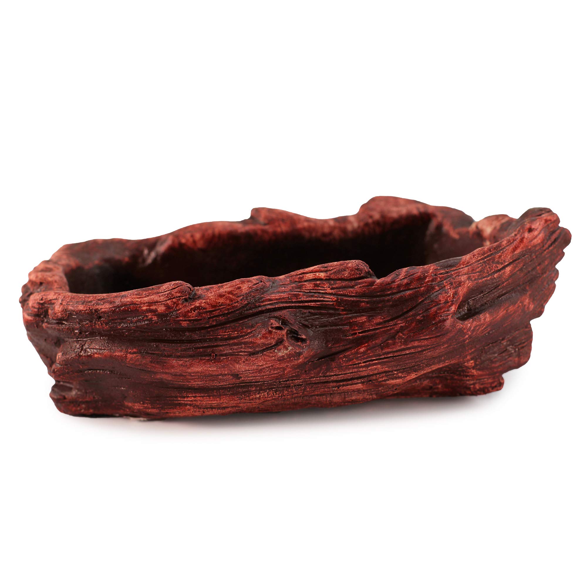Ceramic Wood Plant Pot - Indoor Wood Planter for Succulents & Small Plants | Unique Log Planter with Redwood Whale Design | Perfect for Home Decor, Office Desk & Gift Giving