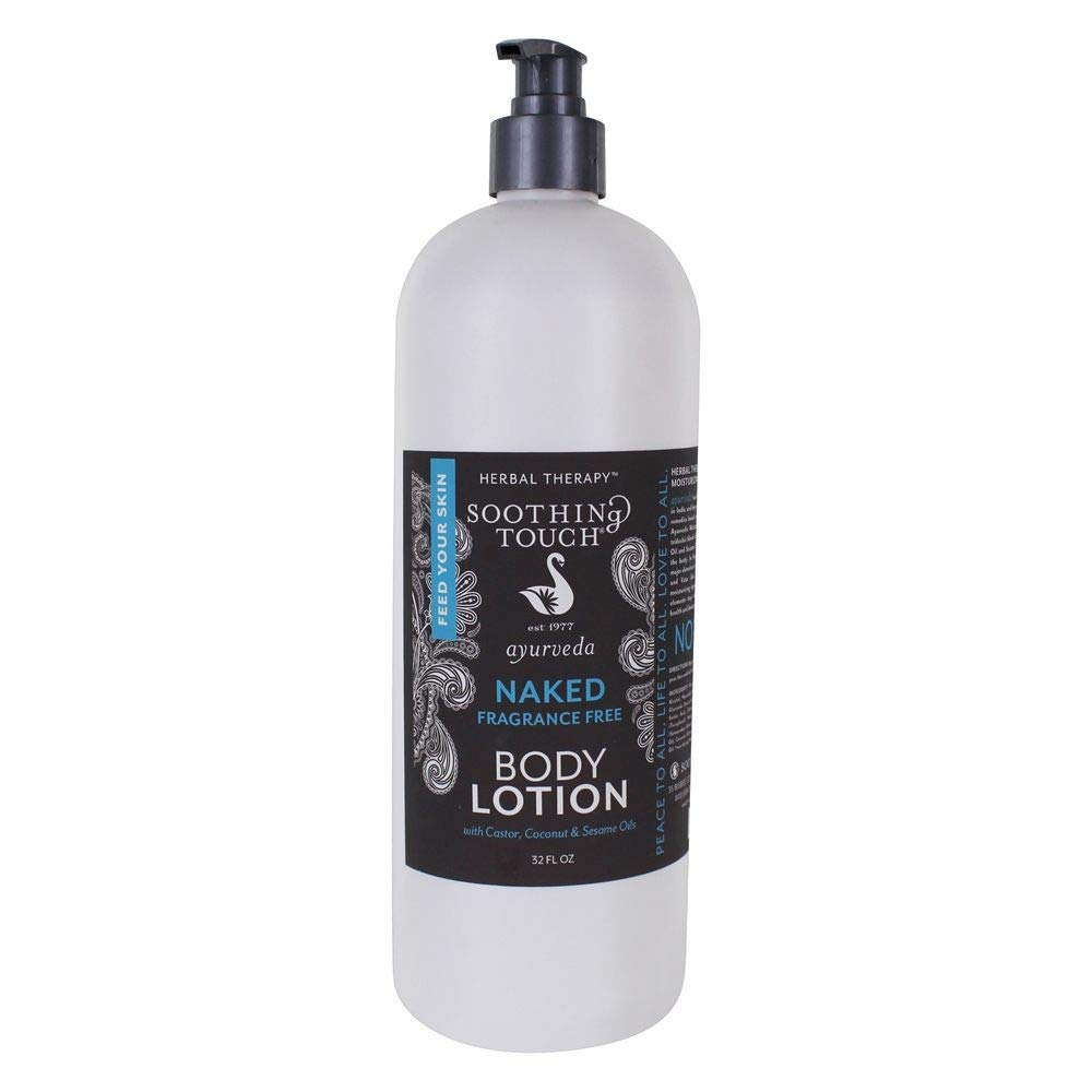 Soothing Touch Fragrance Free Naked Body Lotion - 32 oz Moisturizing Lotion for Dry Skin - Hydrating & Nourishing for Daily Body Care & Relaxation
