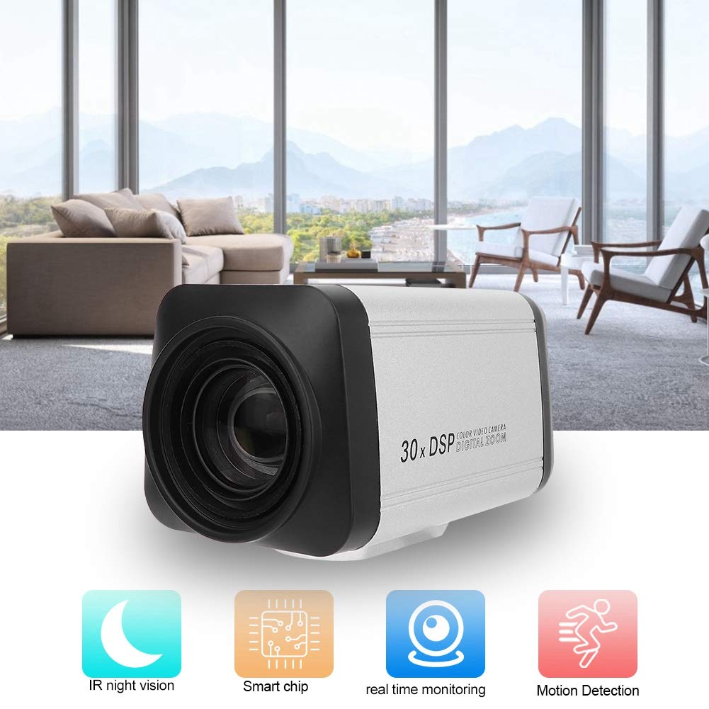 30X Zoom Surveillance Camera with Infrared Night Vision - AHD Digital CCTV Security Camera for Home & Business Security - Indoor/Outdoor Use for Monitoring, Baby Watching, and Property Protection