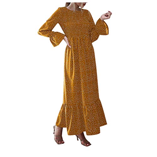Elegant Long Women's Evening Dress - Printed Boho Sundress with Sleeveless Dot & Floral Design, Fishtail Formal Gown for Parties, Weddings & Special Occasions