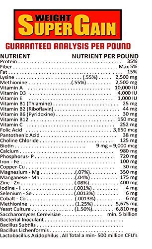 Horse Guard Super Weight Gain 40 lb - High Protein Equine Vitamin & Mineral Supplement with Probiotics for Horses - Promotes Muscle Growth & Healthy Digestion - Ideal for Underweight, Performance & Senior Horses