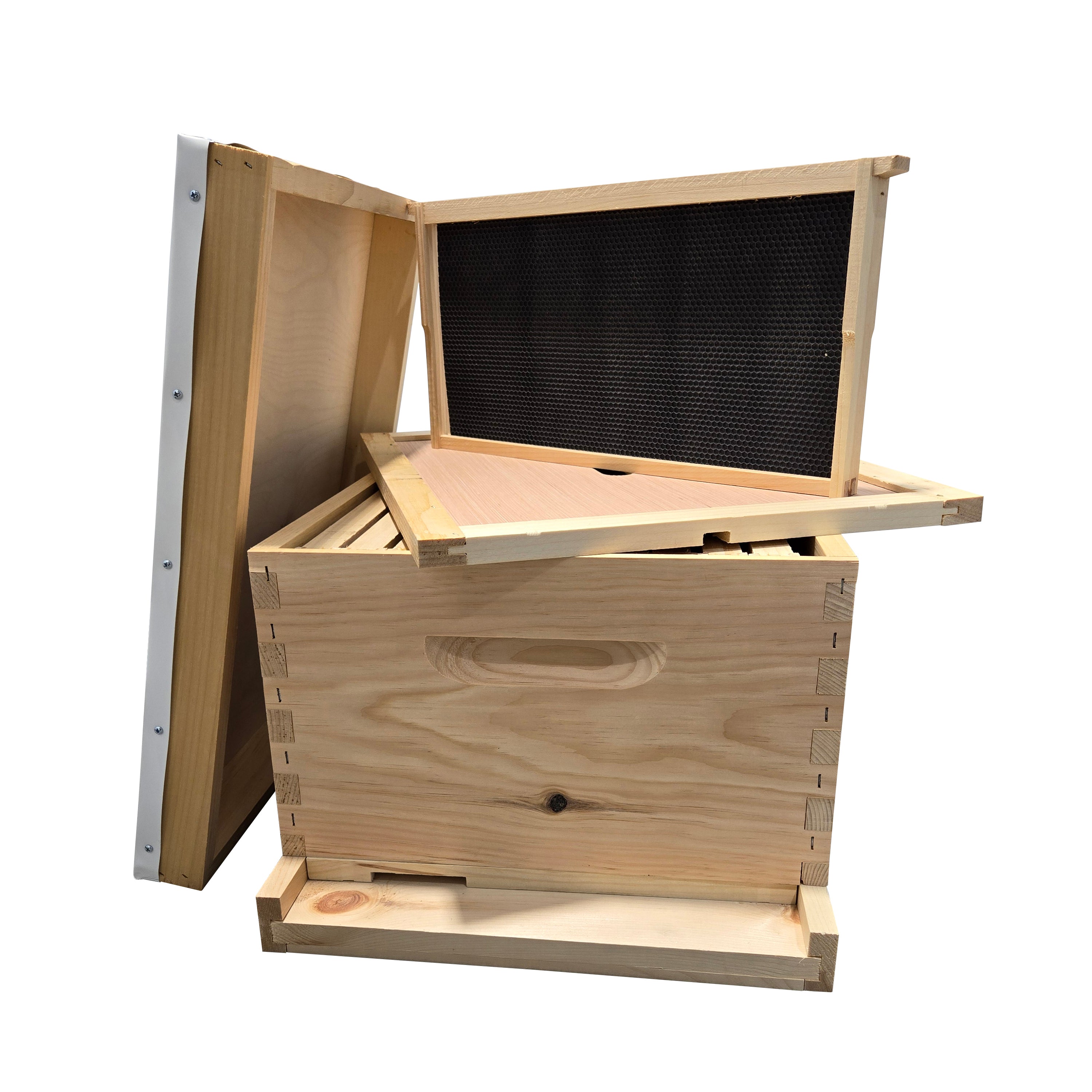 10 Frame Complete Deep Hive Beehive Box - Premium Wooden Beekeeping Supplies for Honey Production & Pollination | Ideal for Backyard Beekeepers & Commercial Apiaries