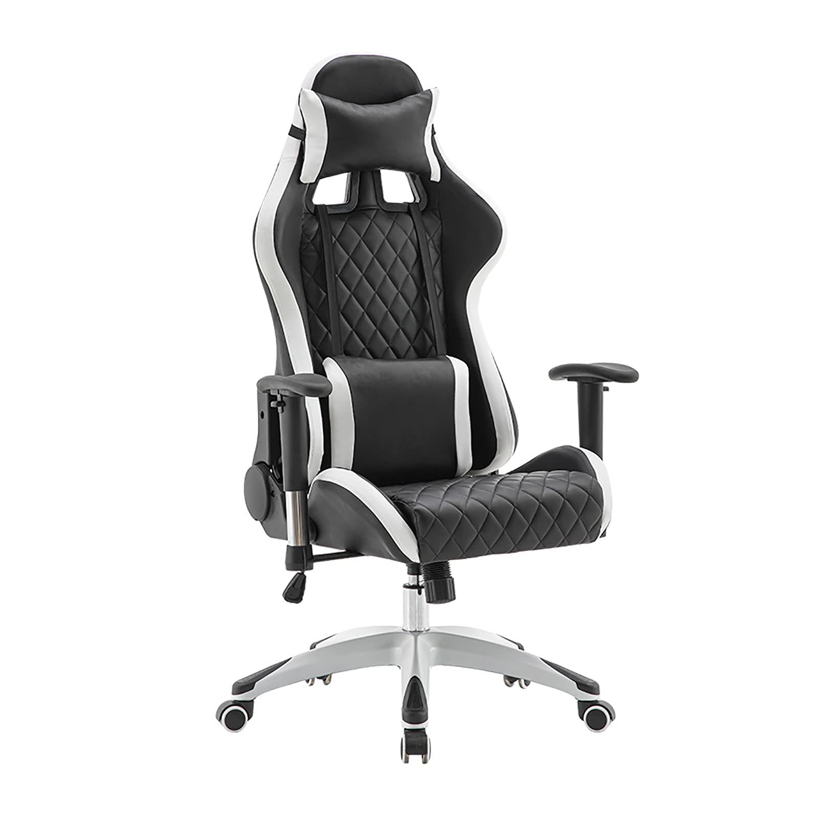 Premium Black Racing Style Ergonomic Gaming Chair - High-Back PC Computer Chair with Microfiber Leather Seat Cushion & Adjustable Lumbar Support for Men & Women | Perfect for Home Office, Gaming Setup & Esports Tournaments
