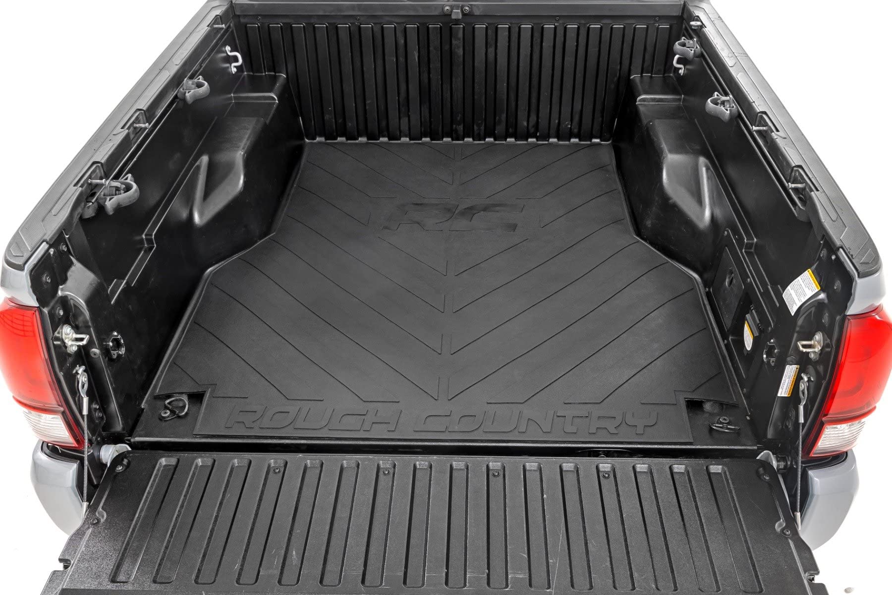 Rough Country Non-Slip Rubber Bed Mat for Toyota Tacoma 2005-2023 | Heavy Duty Truck Bed Liner | Fits 5-Foot (60-Inch) Short Bed | Tear-Resistant Protection for Hauling & Off-Road Use