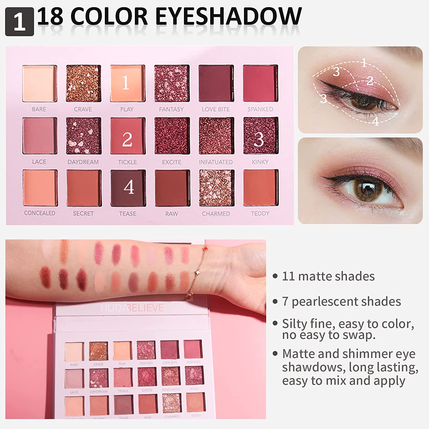 Fenshine Professional All-in-One Makeup Kit - 16 Piece Cosmetic Set with Eyeshadow, Foundation & Lip Gloss - Portable Travel Makeup Palette with Storage Bag - Perfect for Teens & Adults | Daily Use, Parties & Travel