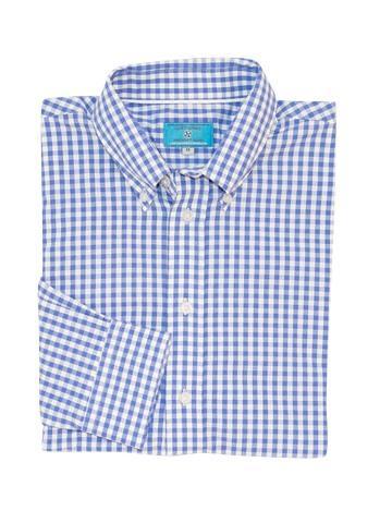 Royal Blue Wide Gingham Chase Shirt - Casual Button Down Shirt for Men | Perfect for Office, Date Night & Summer Outings