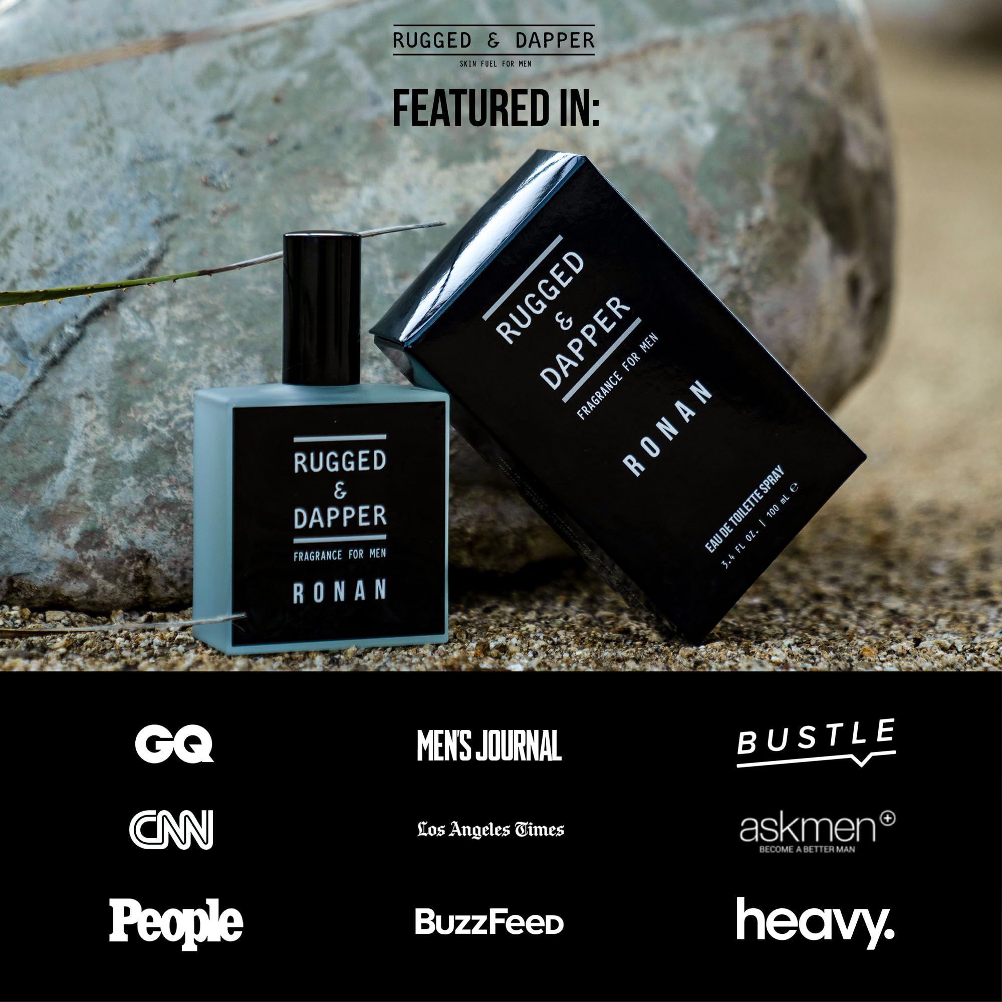 RUGGED & DAPPER RONAN Men's Cologne Spray 3.4 oz - Best Rated Long-Lasting Fragrance for Confident Modern Men | Perfect for Date Night, Office & Special Occasions