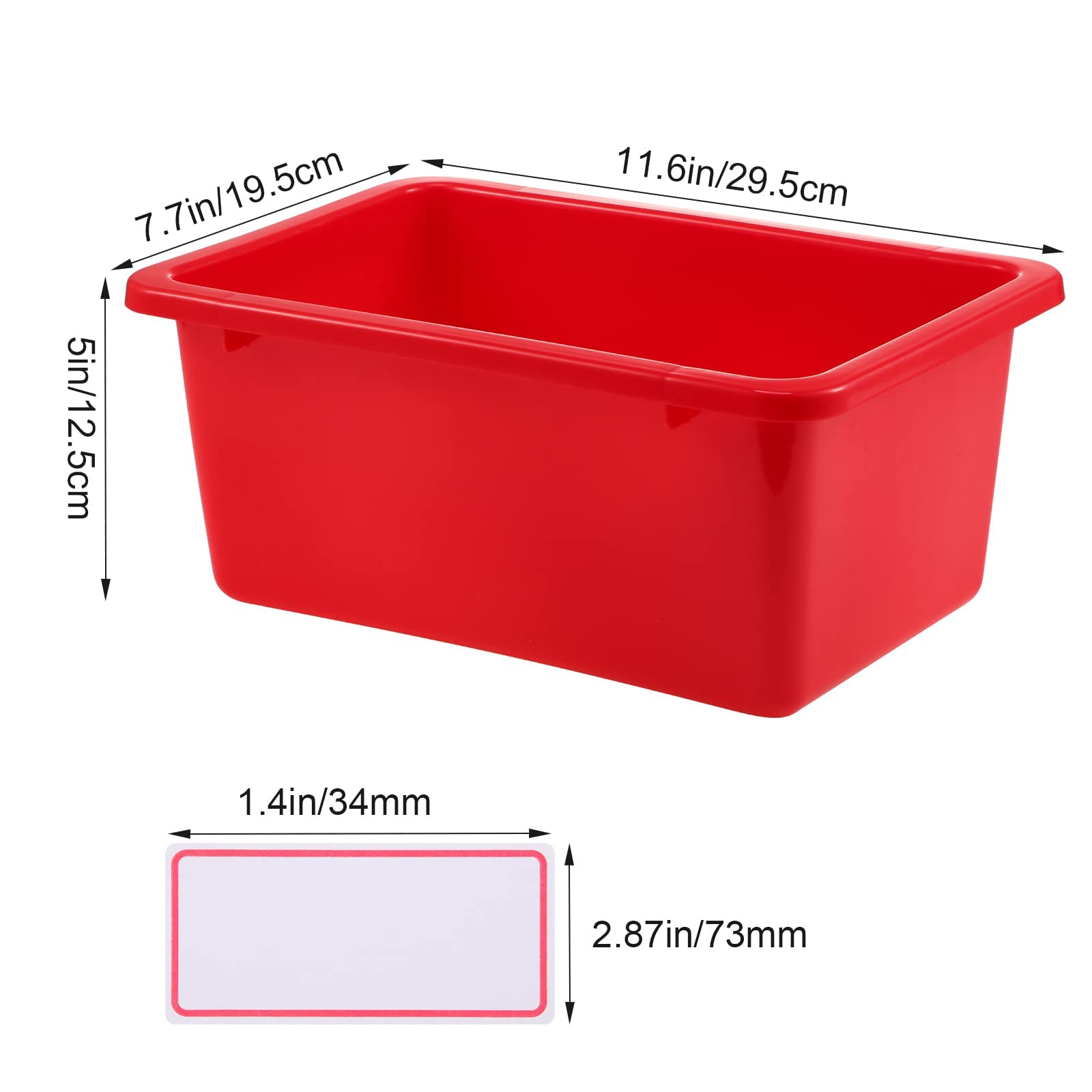 Outus 24-Piece Plastic Storage Bins Set - Stackable Classroom Organizers with 120 Labels for Books, Toys & Supplies - Perfect for School, Office, Home & Library Organization (6 Colors)