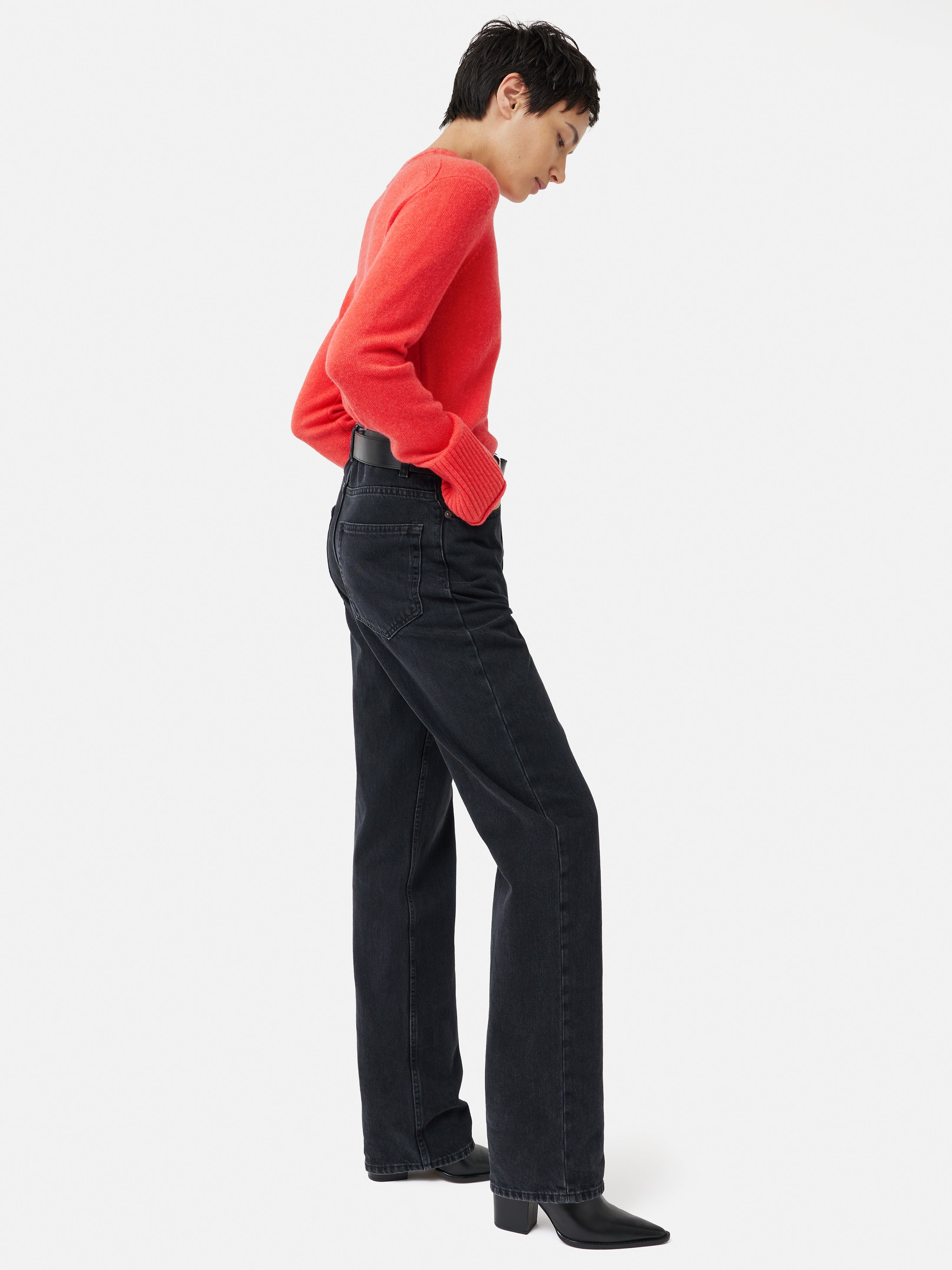 Soft & Warm Compact Wool Cashmere Blend Jumper for Women - Coral Sweater for Fall & Winter Layering | Cozy Office Wear & Casual Outfits