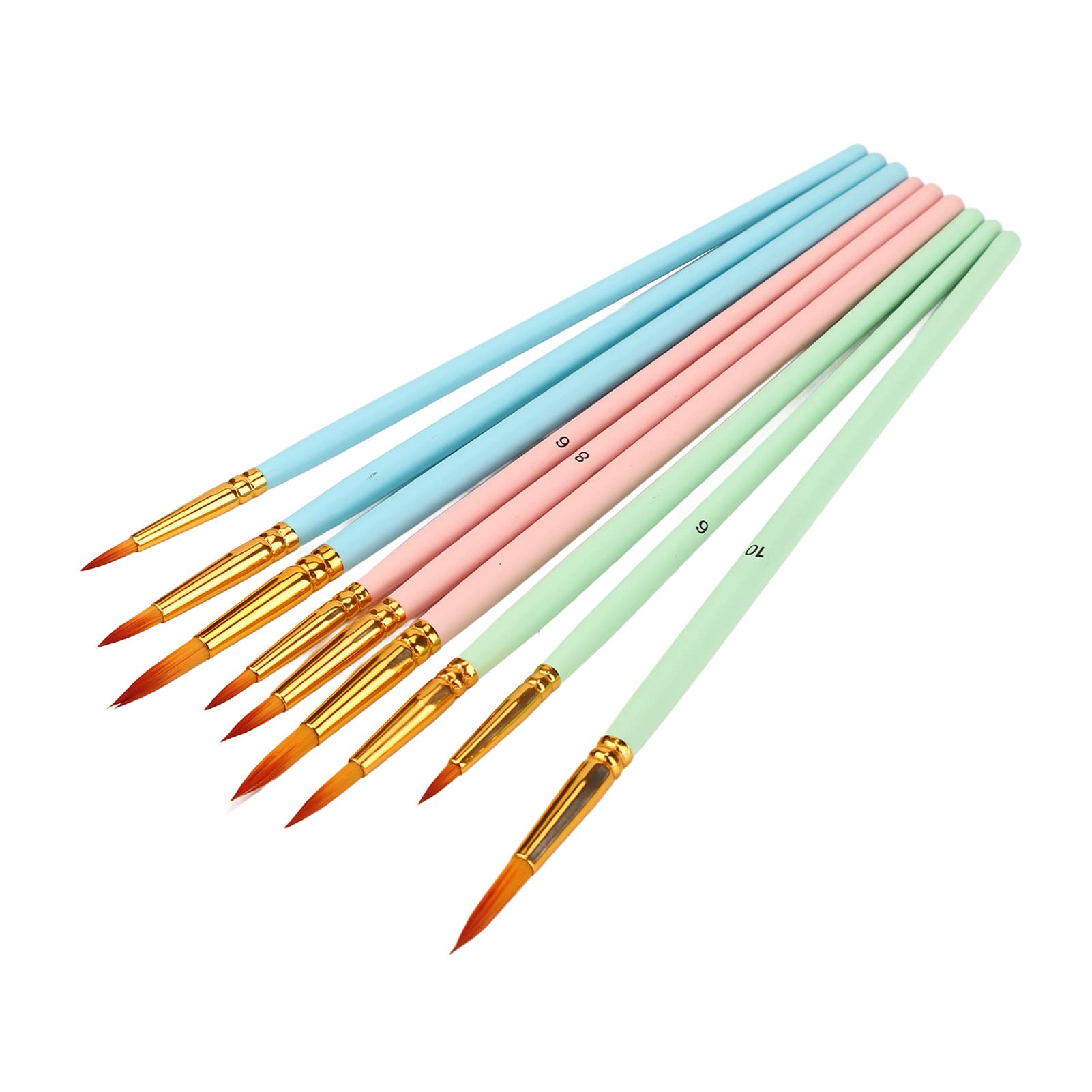 9Pcs Fine Pointed Paint Brushes Set for Acrylic, Watercolor & Oil Painting - Professional Artist Detail Brushes for Face, Body, Nail Art & Crafts - Perfect for Beginners & Professionals (Home Studio, Art Class, DIY Projects)