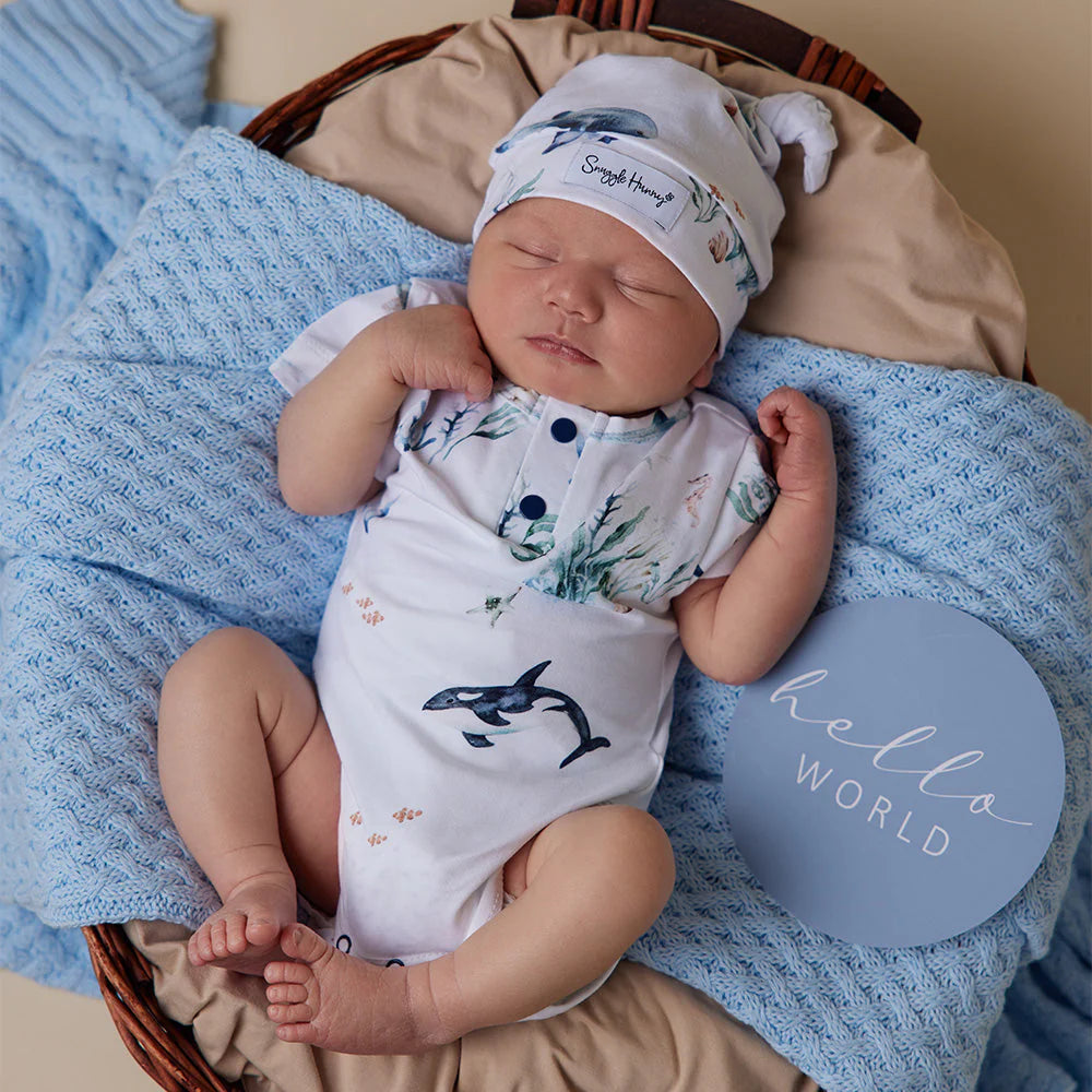 Organic Cotton Short Sleeve Baby Bodysuit - Snuggle Hunny | Soft & Breathable Infant Onesie | Perfect for Playtime, Daycare & Family Outings
