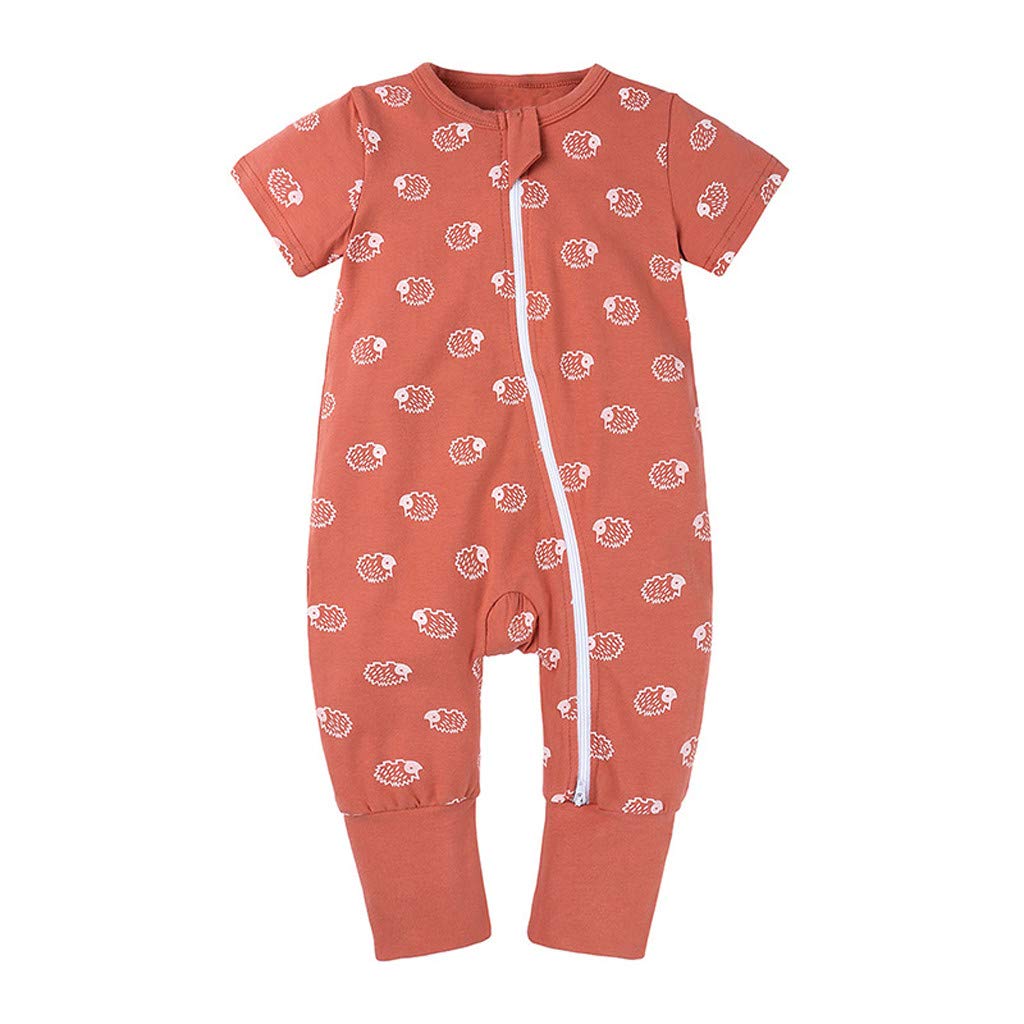Newborn Baby Boys Girls Letter Cartoon Romper Jumpsuit - Soft Cotton Infant Outfits for Playtime & Photo Shoots