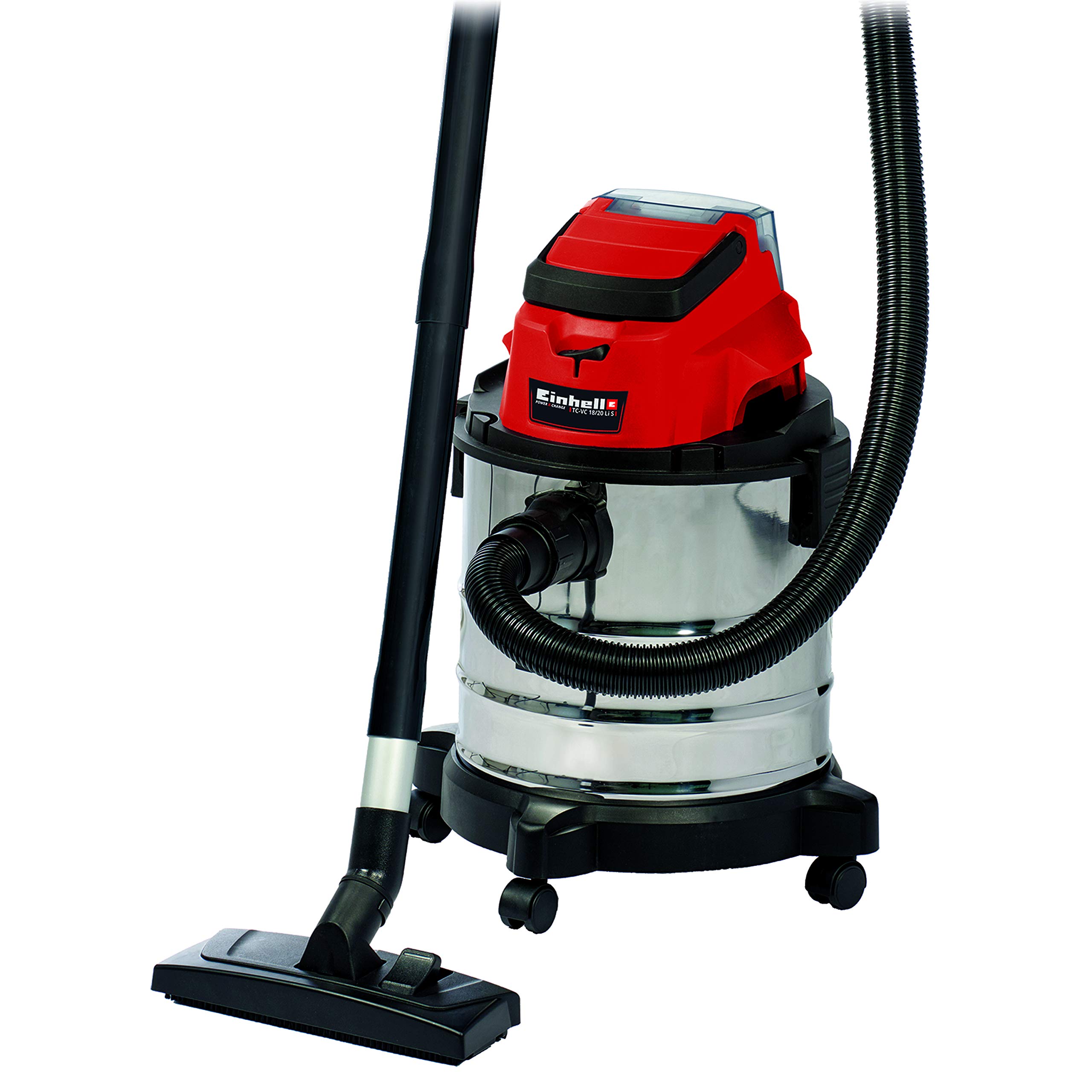 Einhell TC-VC 18V Cordless Vacuum Cleaner with Stainless Steel Tank, 3.0Ah Battery & Fast Charger - Perfect for Home, Garage, and Workshop Cleaning