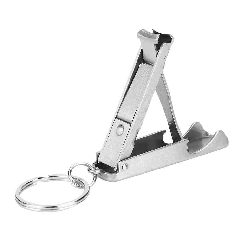 Premium 2-in-1 Stainless Steel Nail Clipper & Bottle Opener with Keychain - Durable Manicure Tool for Home, Travel, and Outdoor Adventures (Camping, Hiking, Gym)