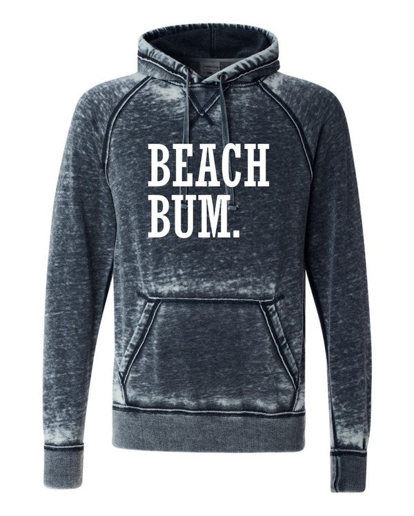 Vintage Beach Bum Hoodie for Women - Curvy Fit, Made in USA - Perfect for Casual Wear, Beach Outings & Cozy Loungewear