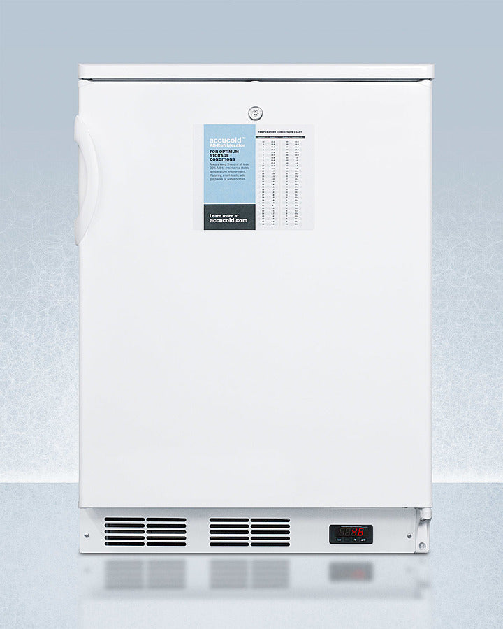 Accucold 24-Inch Wide All Refrigerator with Probe Hole FF7LWPRO - Perfect for Restaurants, Labs, and Medical Facilities
