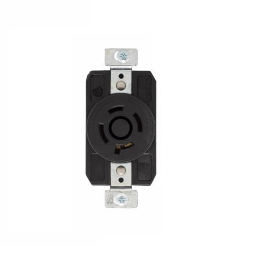 20 Amp Color Coded Locking Receptacles, 4 Pole 4 Wire - Heavy Duty Industrial Grade Power Connectors for Machinery, Equipment & Outdoor Use