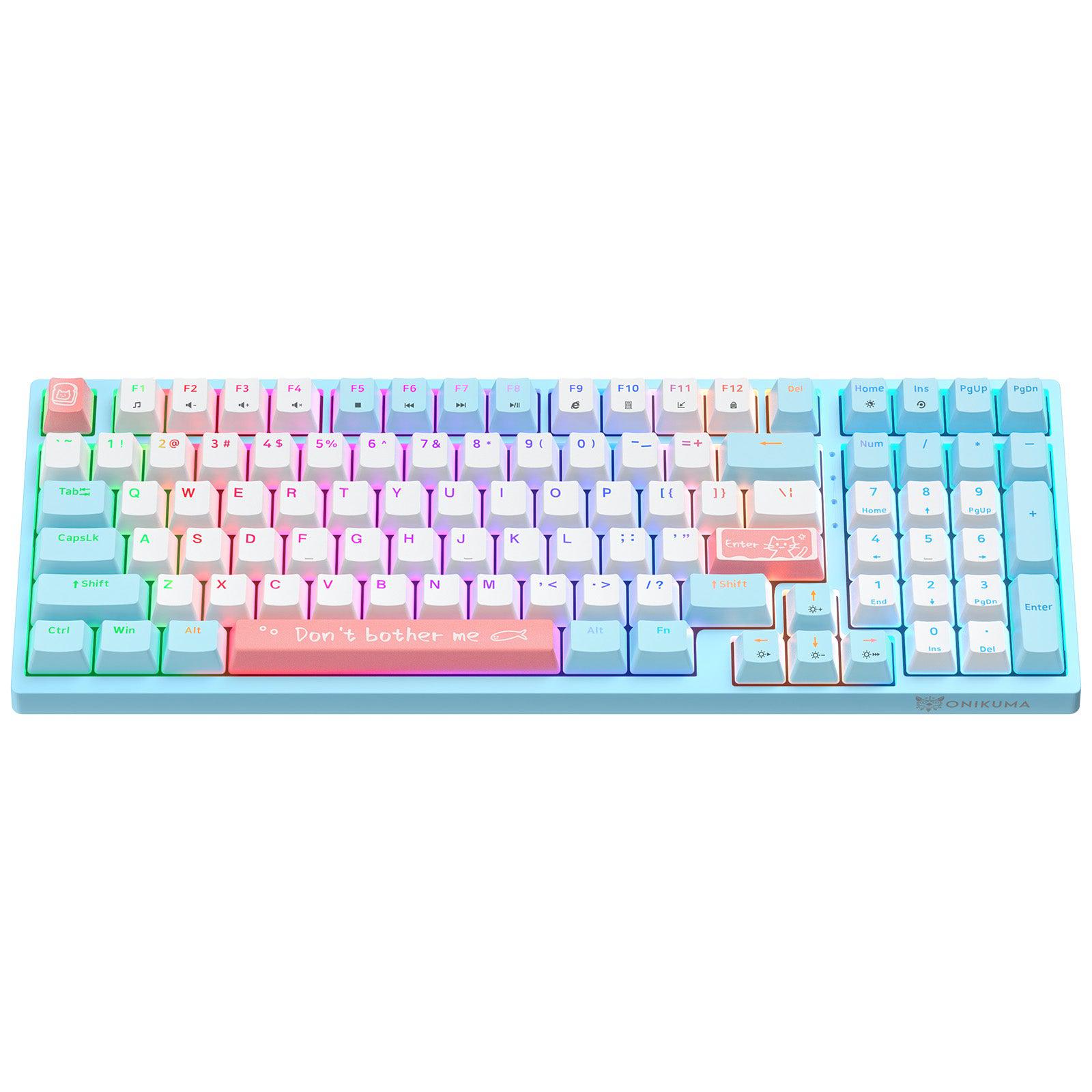 ONIKUMA G38 RGB Wired Mechanical Gaming Keyboard - 98 Keys with Customizable Backlight for PC & Laptop - Perfect for Esports, Typing & Office Work