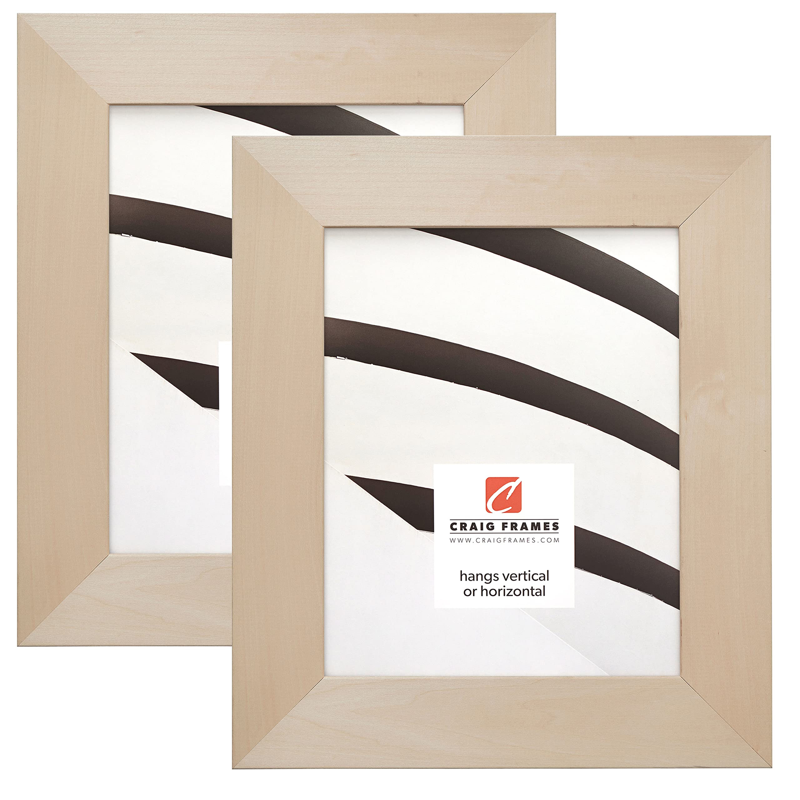 Craig Frames DIY Unfinished Wood Picture Frame - 14x18 Inch Natural Wood - Set of 2 - Perfect for Home Decor, Photo Displays & Craft Projects