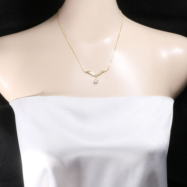 18K Yellow Gold Pearl Necklace for Women - Elegant Luxury Jewelry Gift for Birthday, Anniversary & Wedding | Perfect for Formal Events & Special Occasions