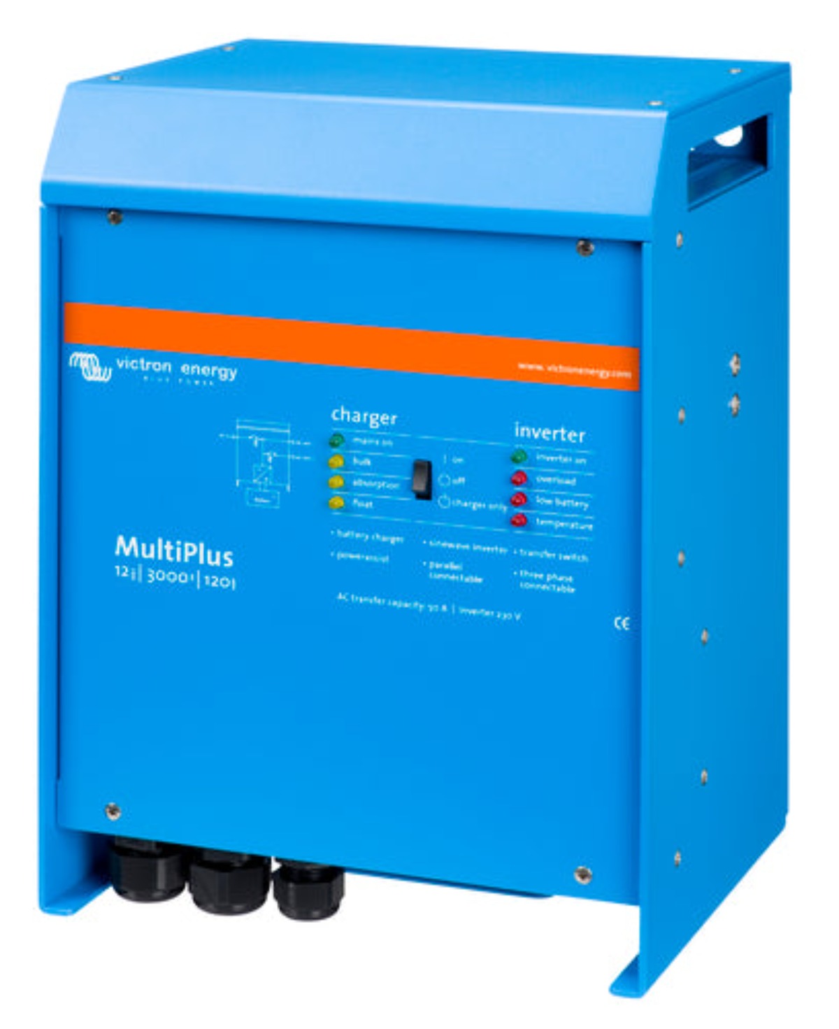 Victron Energy MultiPlus 12V 3000VA 120A 50Hz 230V Inverter Charger with VE.Bus - Perfect for RVs, Boats & Off-Grid Solar Power Systems
