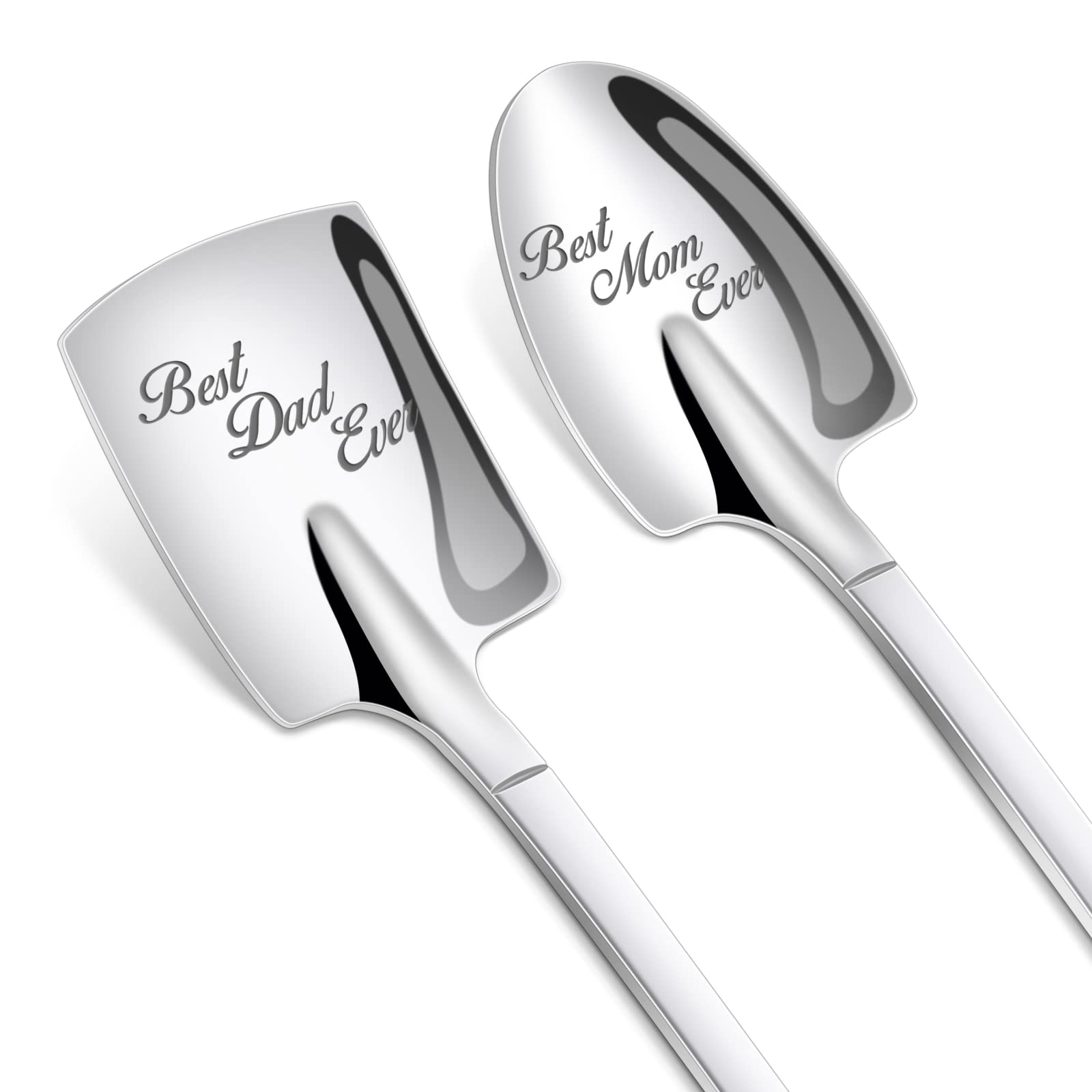 Personalized Engraved Ice Cream & Coffee Espresso Spoons Set of 2 - Stainless Steel Watermelon Design - Perfect Mother's Day, Father's Day & Birthday Gifts for Women & Men - Ideal for Dessert, Coffee Shops & Home Kitchen Use