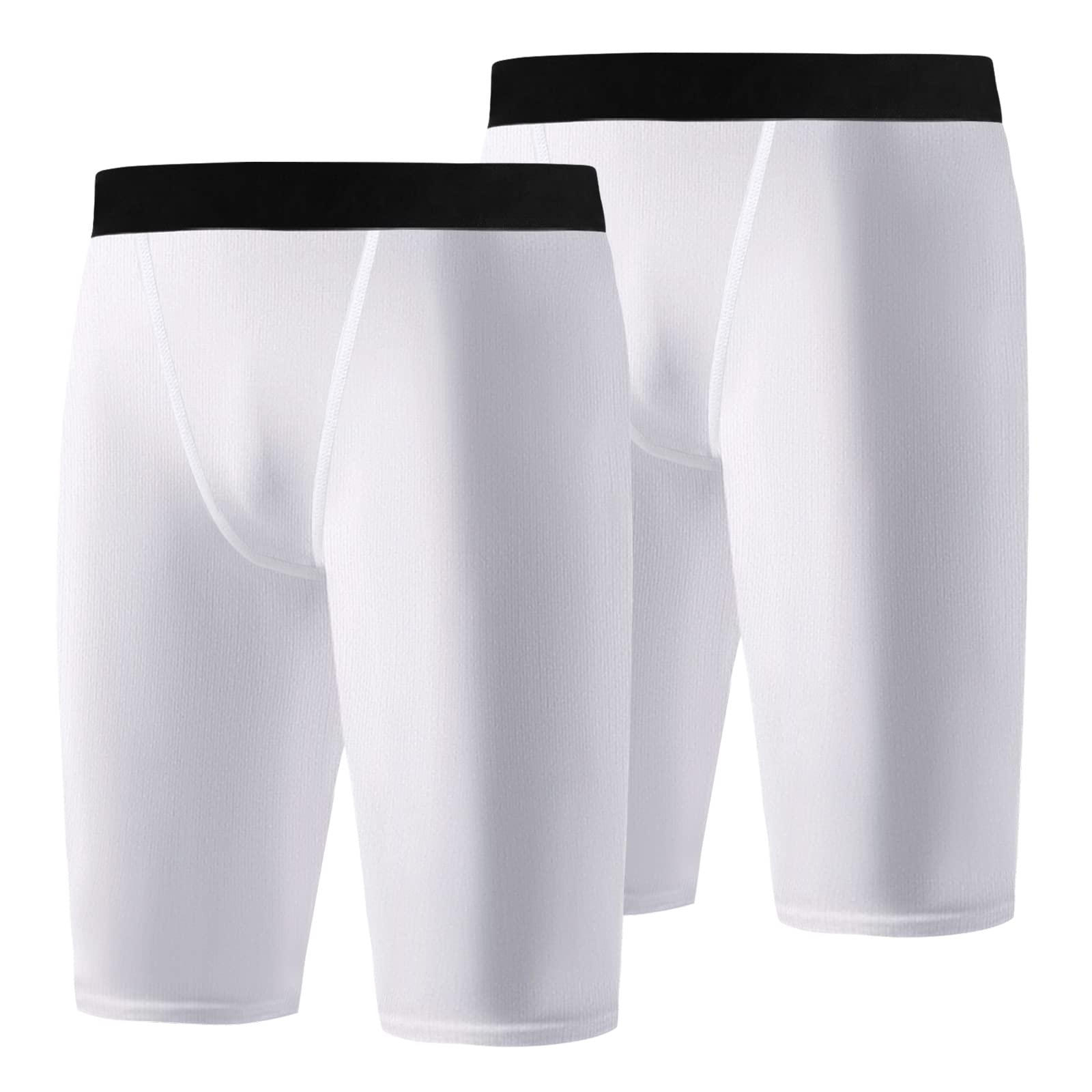 Valcatch 2 Pack Boys Compression Shorts - Youth Athletic Underwear for Basketball, Running, Baseball - Moisture Wicking & Breathable Base Layer for Sports & Workouts
