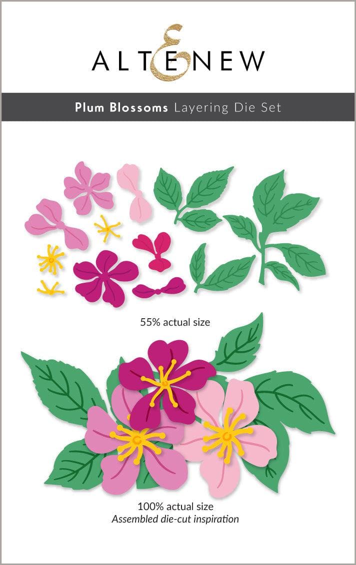 Plum Blossom Layering Die Set for Card Making, Scrapbooking & DIY Crafts - Floral Paper Cutting Dies for Handmade Greeting Cards & Home Decor