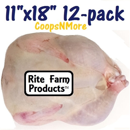 12 Pack of 11x18 Poultry Shrink Bags for Chicken, Turkey & Meat - Heavy Duty Freezer Storage Bags for Vacuum Sealing & Long-Term Food Preservation - Perfect for Home Butchering, Hunting & Meal Prep