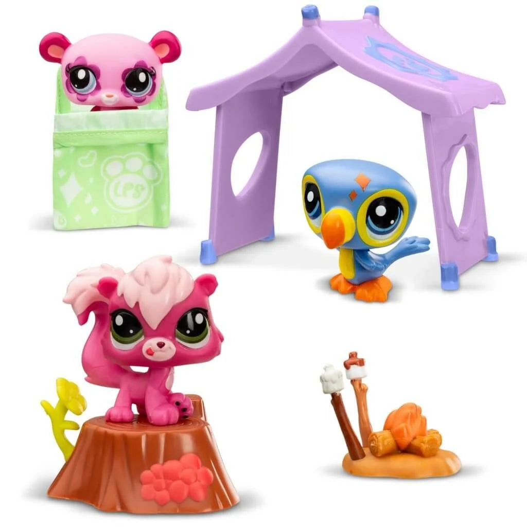 Littlest Pet Shop Camping Play Pack - Fun Outdoor Adventure Toy Set for Kids - Perfect for Pretend Play, Travel & Birthday Gifts