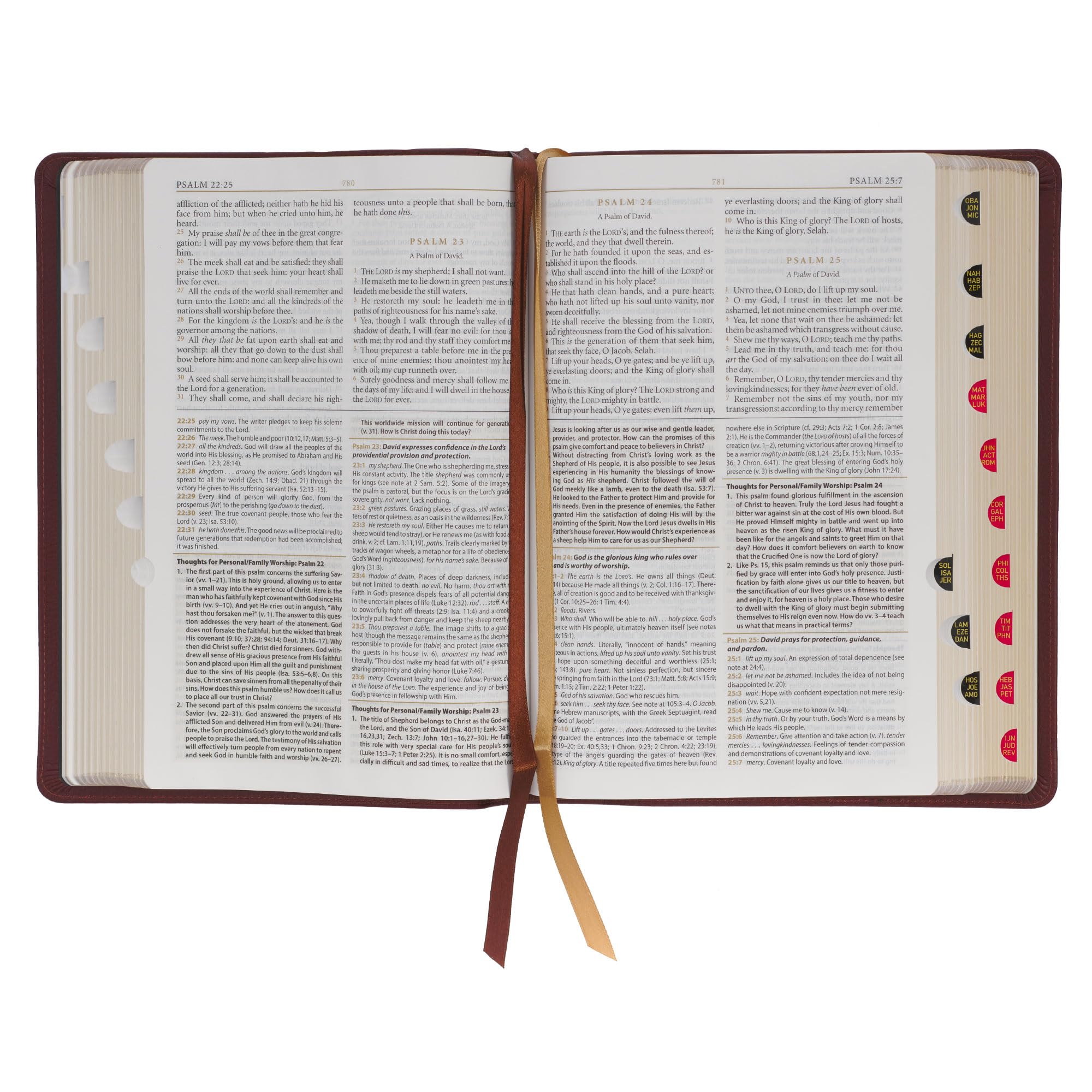 KJV Study Bible - Premium Full Grain Leather, Thumb Index, King James Version Holy Bible, Saddle Tan (Standard Print) | Perfect for Bible Study, Church Services & Christian Devotionals