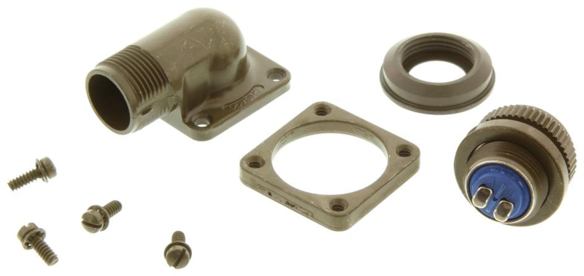 Amphenol 97-3108A-10SL-4S 2-Position Circular Connector Plug (Size 10SL, Right Angle, Threaded Coupling) - Military Spec Equivalent | Industrial, Aerospace & Marine Electrical Applications