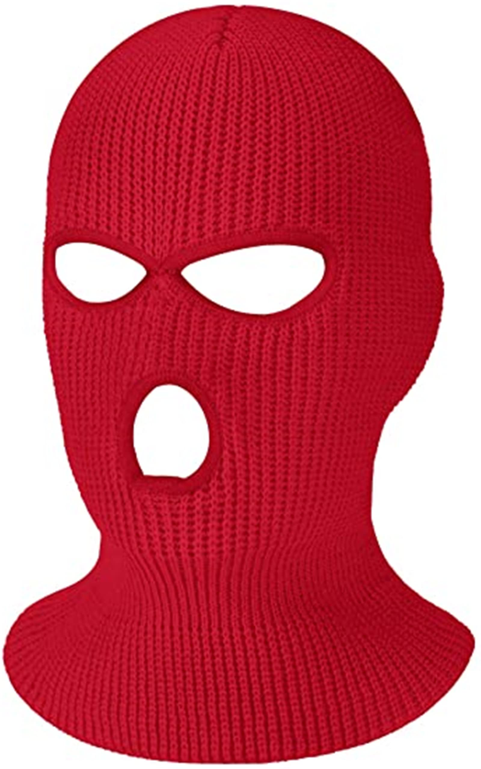 3 Hole Knit Balaclava - Gothic Ski Mask for Winter, Warm & Windproof Thermal Cycling Face Cover - Perfect for Skiing, Snowboarding, Motorcycling & Outdoor Sports