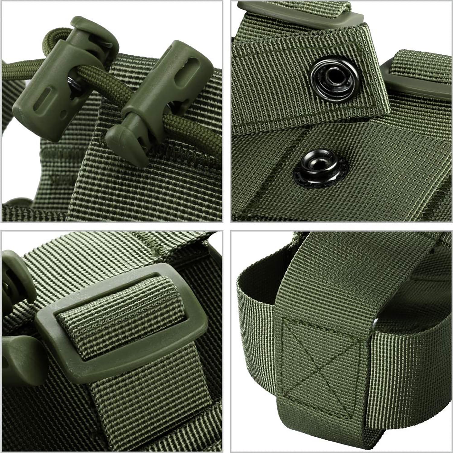 Tactical MOLLE Water Bottle Pouch - Adjustable Hydration Carrier for Hydro Flask, Nalgene & Contigo Bottles | Military-Grade Weave Design | Perfect for Hiking, Camping & Outdoor Adventures