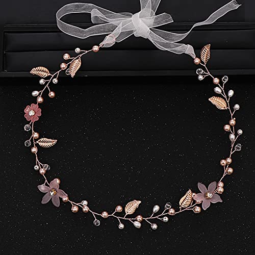 Elegant Pearl & Flower Wedding Hair Accessories for Bride - Handmade Gold & Silver Headbands, Bridal Hair Jewelry, Princess Headpiece - Perfect for Weddings, Prom, Parties & Special Occasions