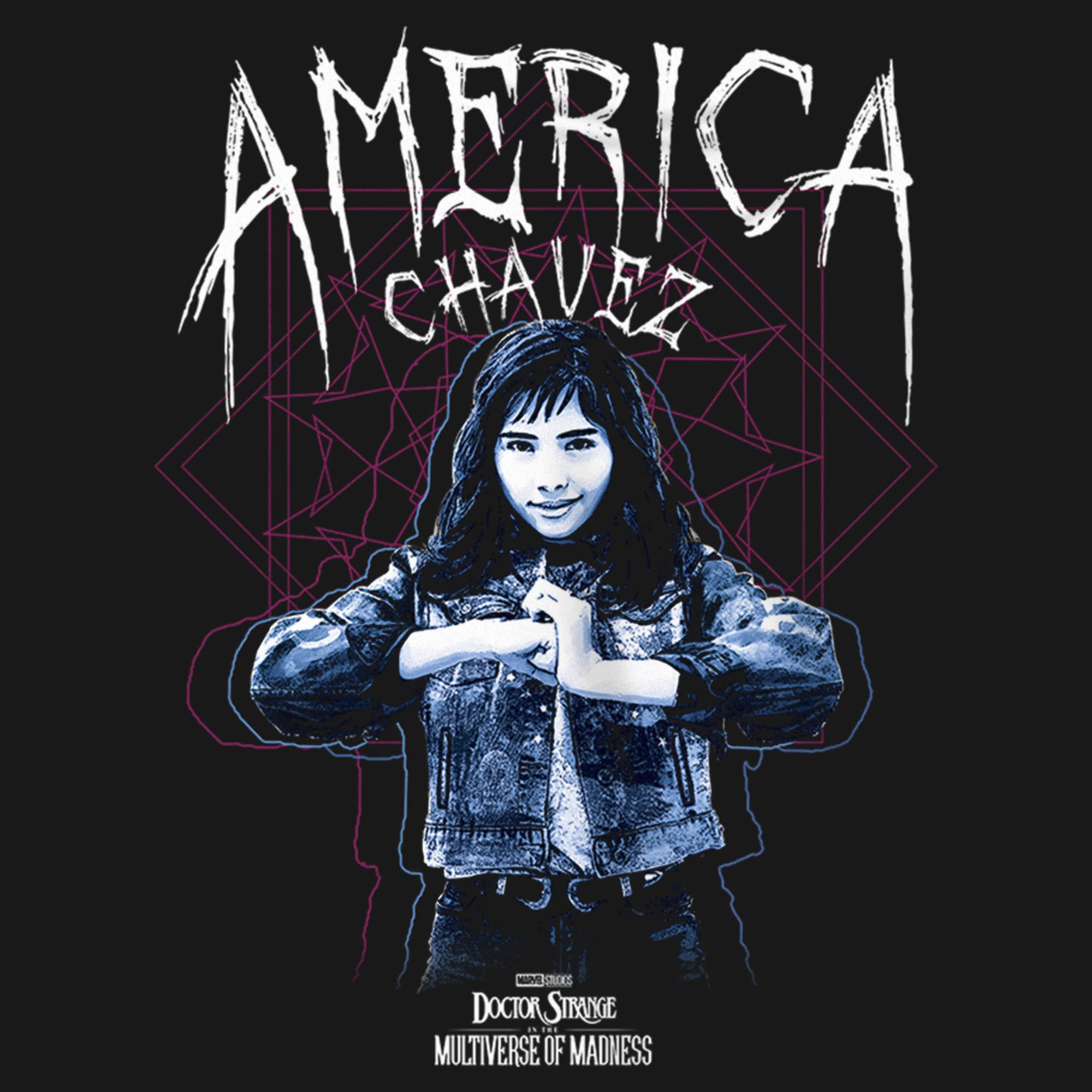 Marvel Superhero America Chavez Portal Graphic T-Shirt for Girls | Cool Superhero Tee for Cosplay, Gifts & Everyday Wear