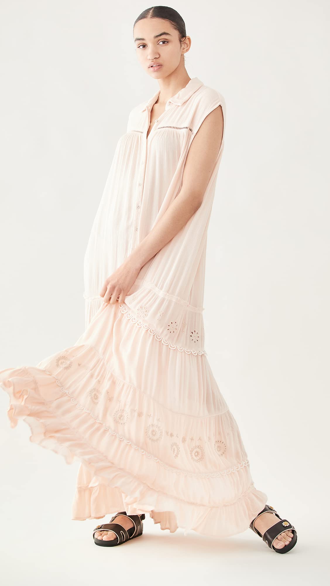 Free People Cozy Maxi Dress - Soft Flowy Long Boho Dress for Women | Perfect for Beach Vacations, Summer Outings & Casual Boho Style