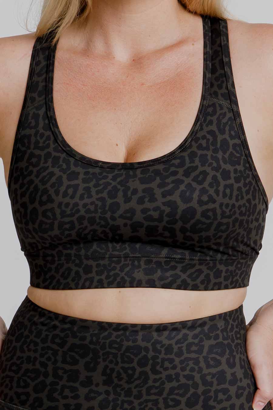 Forest Leopard Training Move Crop - Premium Workout Gear for CrossFit, Yoga & Outdoor Fitness Training