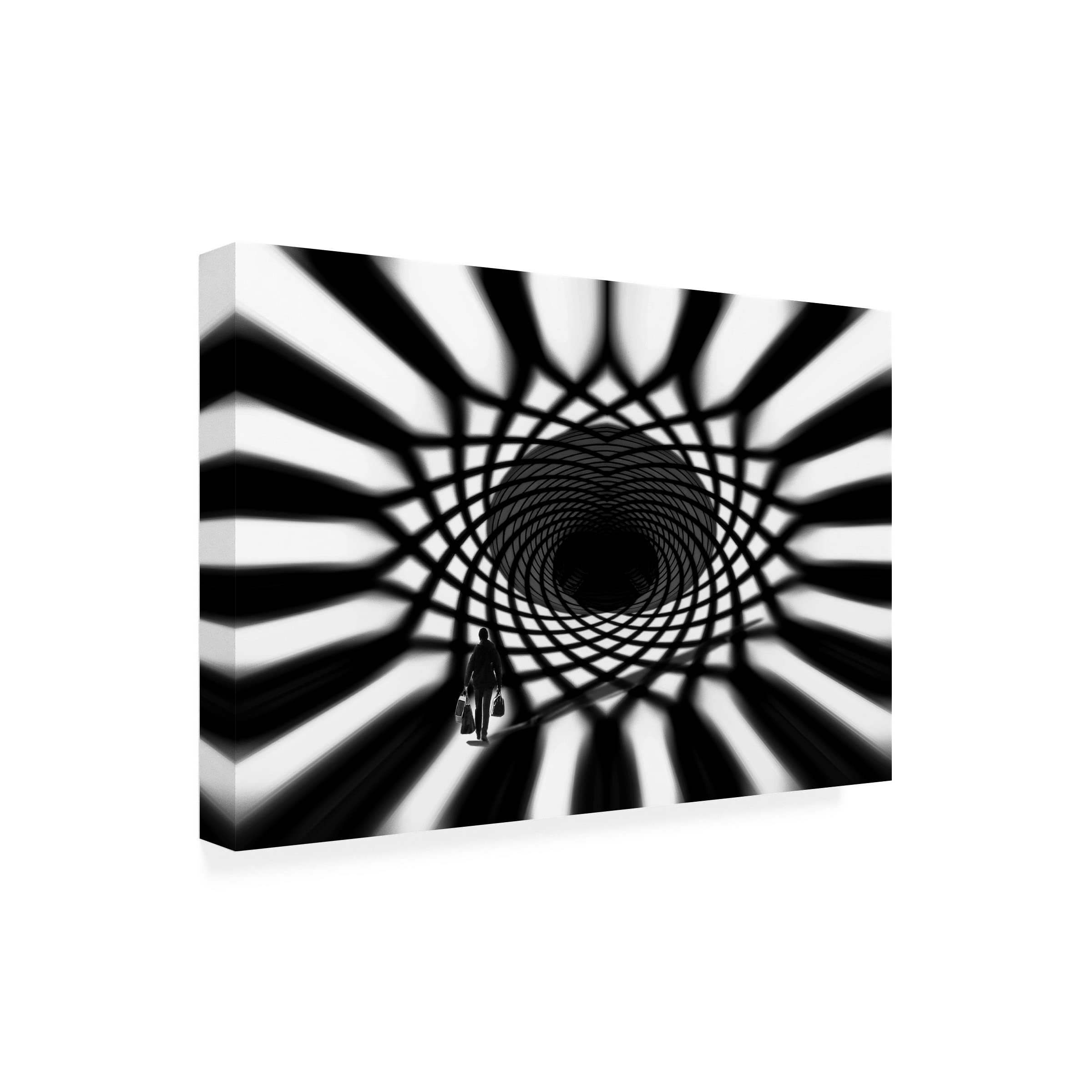 Aziz Abbassi 'Migration Black And White' Canvas Wall Art Print - Modern Home Decor for Living Room, Bedroom & Office
