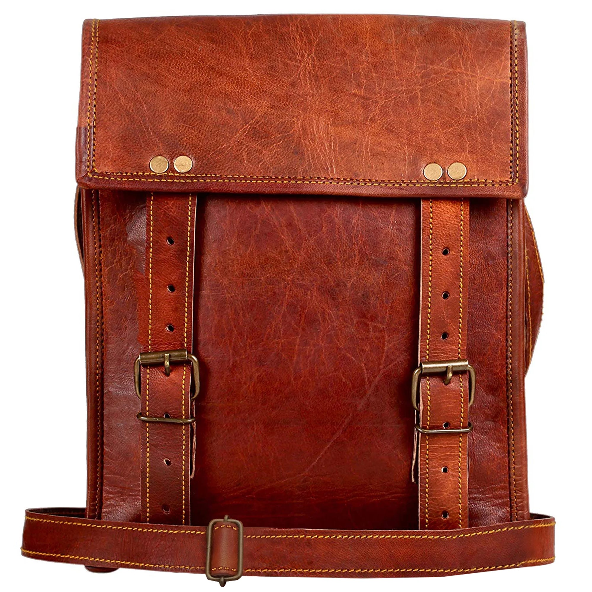 Zeus 11 Leather Crossbody Bag for iPad & Tablet - Stylish Messenger Purse for Work, Travel & Daily Commute