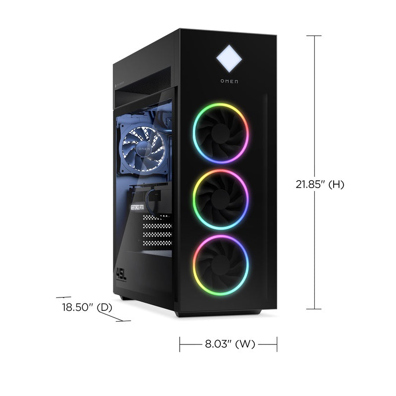 OMEN 45L Gaming Desktop PC - High Performance Intel Core i7, NVIDIA RTX 3080, 32GB RAM, 1TB SSD - Perfect for 4K Gaming, Streaming & VR Experiences