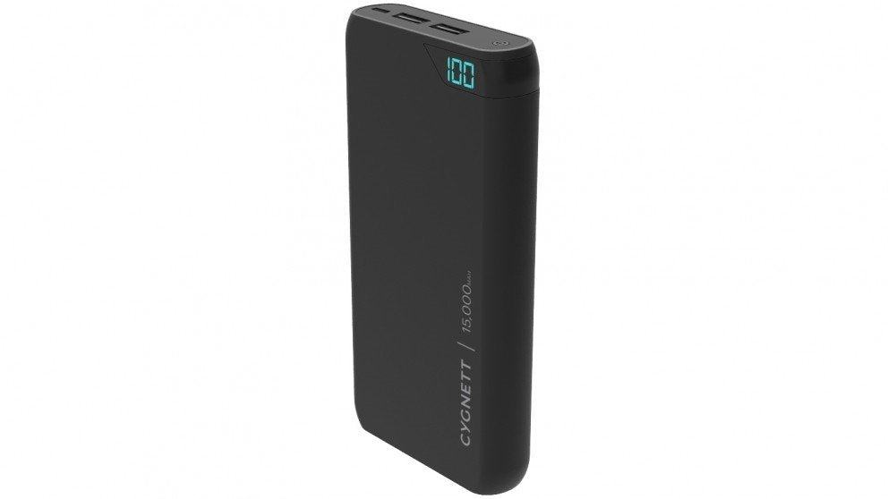 Cygnett ChargeUp Boost 15,000mAh Portable Power Bank - Fast Charging External Battery Pack for iPhone, Samsung, Android Phones - Perfect for Travel, Camping & Emergency Power Backup