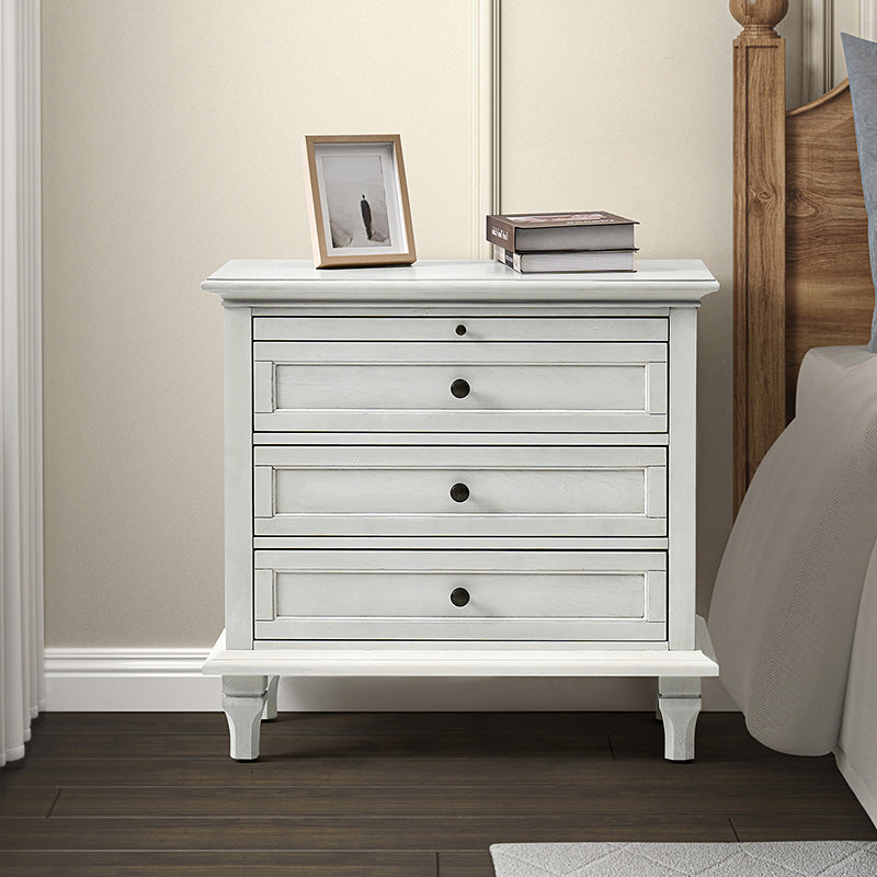 Galatea 3-Drawer Nightstand with USB Charging Ports & Power Outlets - Modern Bedside Table with Storage for Bedroom, Living Room or Office