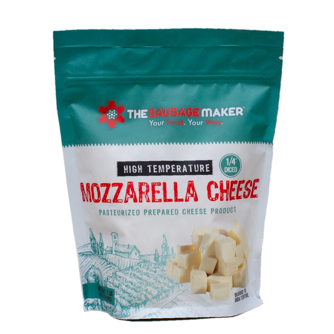 The Sausage Maker - High Temperature Cheese Assortment Pack (3 x 1 lb) - Cheddar, Hot Pepper & Mozzarella for Grilling, Pizza & Charcuterie Boards