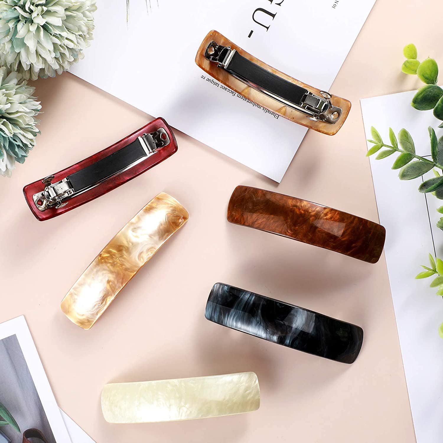 Retro French Hair Barrettes for Women - 4 Colors & Styles for Everyday Elegance