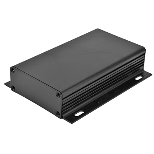 FTVOGUE Aluminum Alloy Electrical Junction Box 25x84x110mm - Waterproof DIY Project Enclosure for Electronics, Distribution Box with Matte Black Finish + Mounting Plate | Perfect for Home Wiring, Solar Panels & Industrial Control Systems