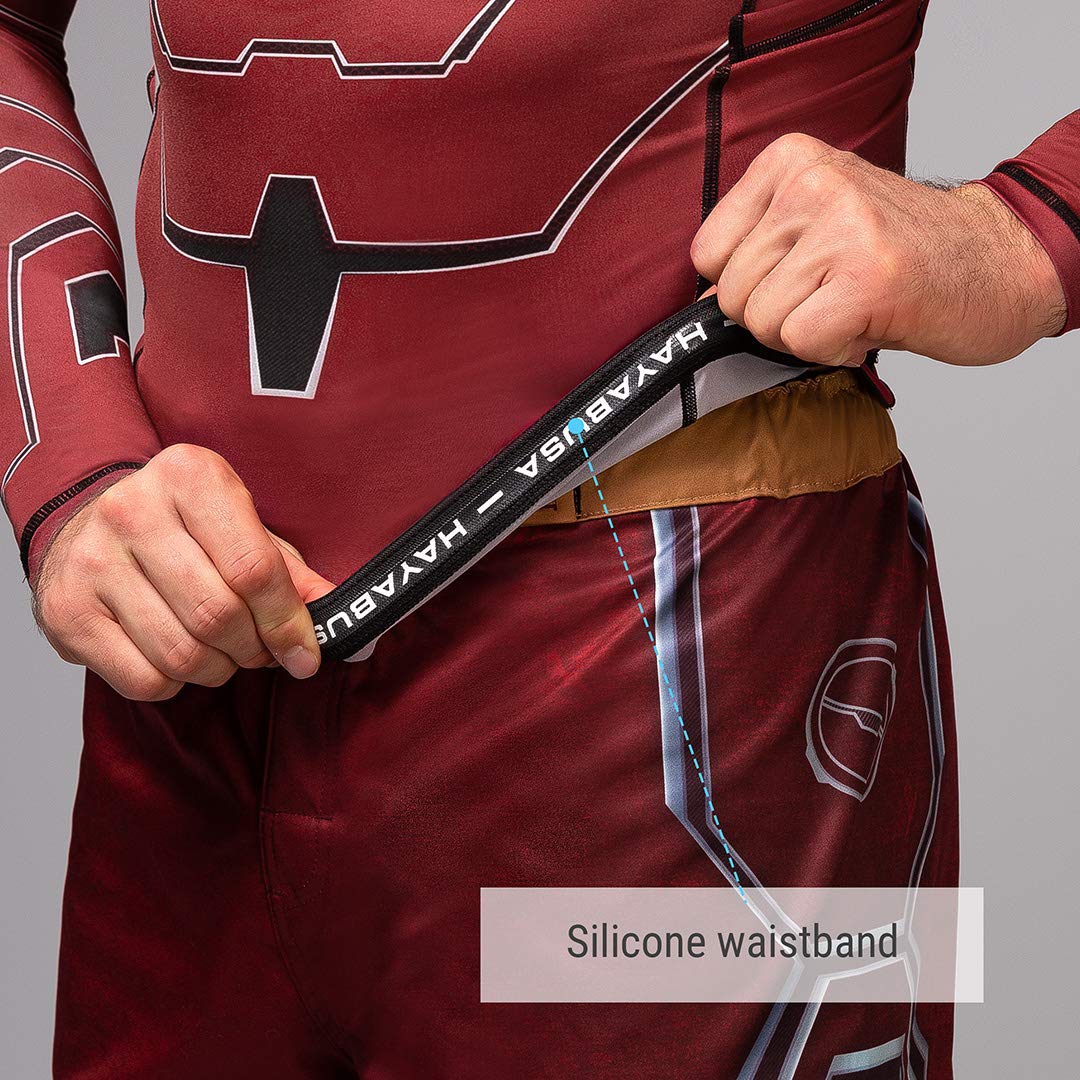 Hayabusa Men's Marvel Hero Elite Long Sleeve Jiu Jitsu Rash Guard - Compression Shirt for MMA, BJJ, Grappling & Training